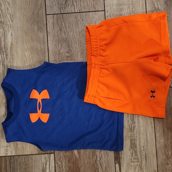 UNDER ARMOUR UA Big Logo Tank & Shorts Set Size 24 months - Picture 1 of 6